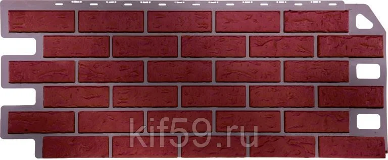 Фасадная панель Кирпич красный обожженый