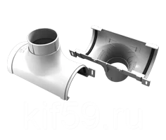 Воронка водосточная центральная ПВХ D125/90 белая