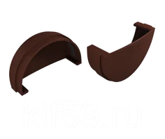 Заглушка желоба ПВХ D125 кофе